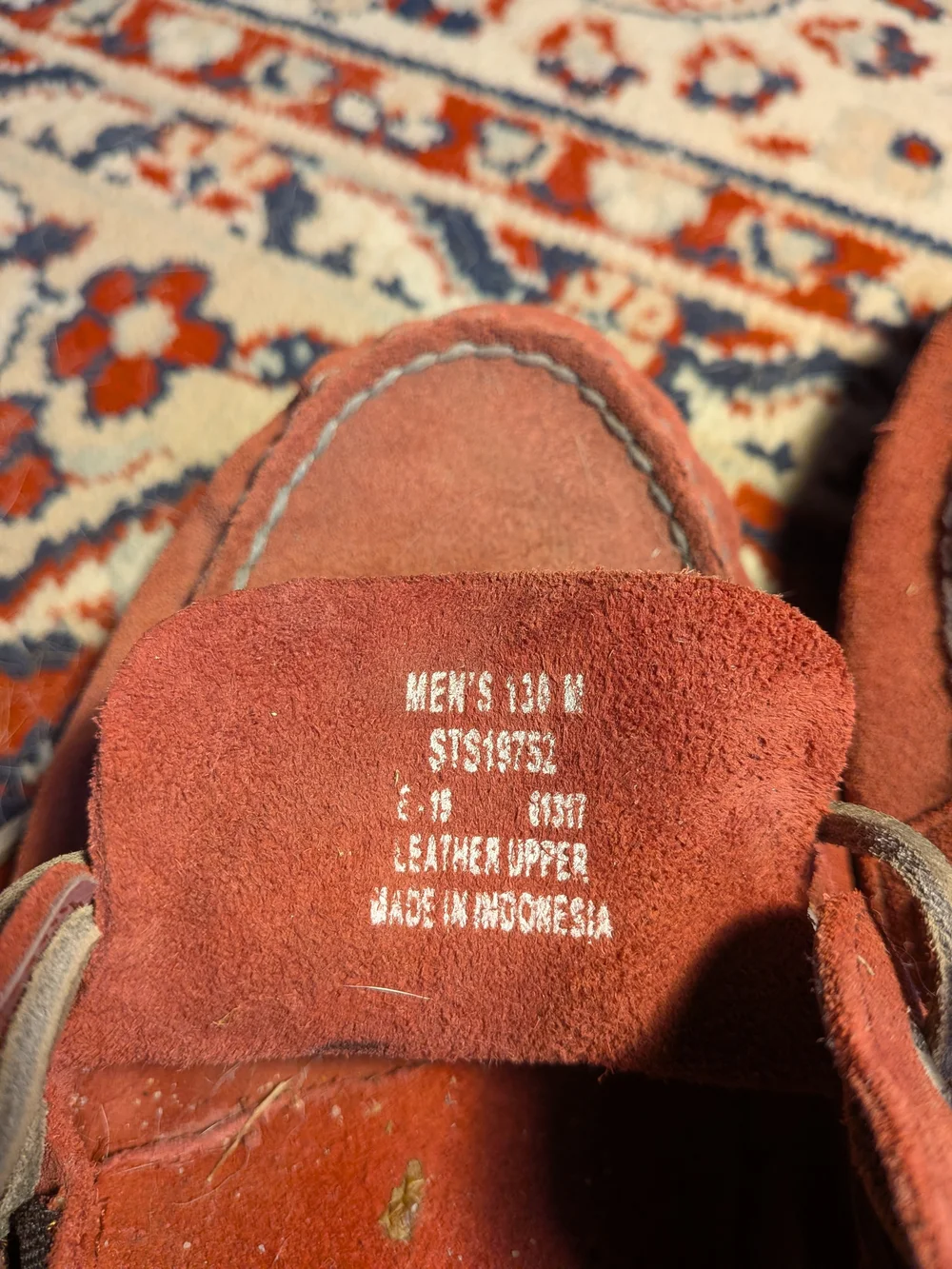 Sperry Top-siders Red Suede Boat Shoes